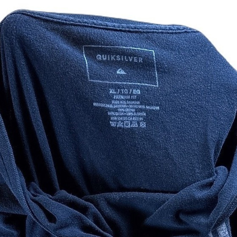 Quiksilver Graphic T-Shirt Mens XL Navy Blue Good Surf Hexagon Logo Tee - Picture 5 of 5